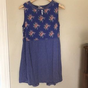 Vintage floral and polka dot dress